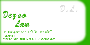 dezso lam business card